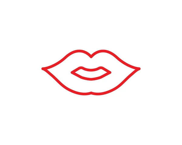 Lèvres icône vectoriel modèle — Image vectorielle