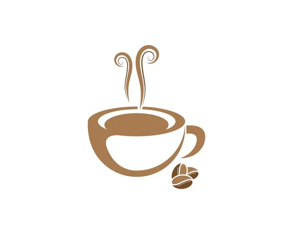 Kaffekopp logotyp Mall vektor ikon — Stock vektor