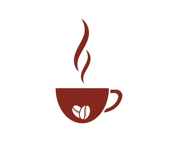 Taza de café Logo Plantilla icono de vector — Archivo Imágenes Vectoriales