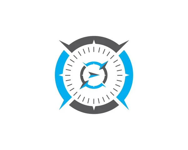 Векторный шаблон логотипа компаса — стоковый вектор