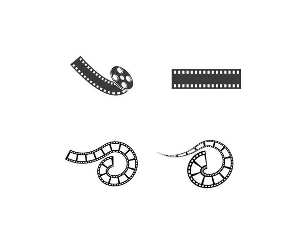 Ilustração do vetor do molde do logotipo do filmstrip — Vetor de Stock