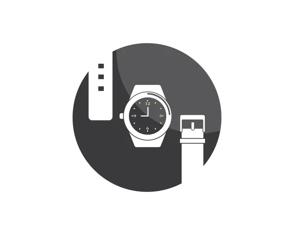 Design de modelo de vetor ícone relógio de pulso — Vetor de Stock