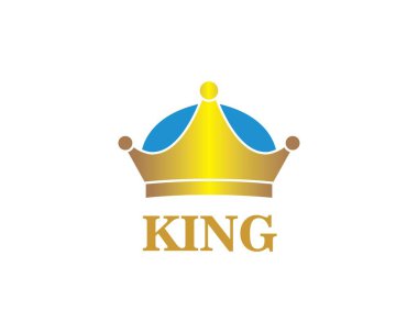 Crown logo ikonu vektör illüstrasyonu
