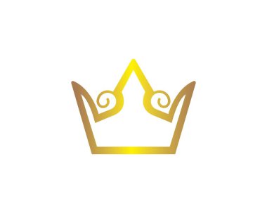 Crown logo ikonu vektör illüstrasyonu