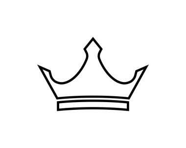 Crown logo ikonu vektör illüstrasyonu