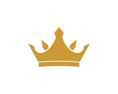 Crown logo ikonu vektör illüstrasyonu