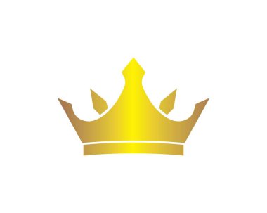 Crown logo ikonu vektör illüstrasyonu