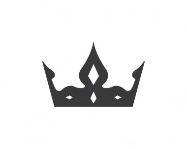 Crown logo ikonu vektör illüstrasyonu