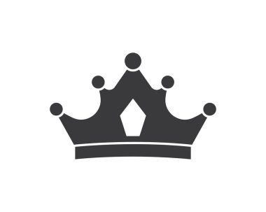 Crown logo ikonu vektör illüstrasyonu