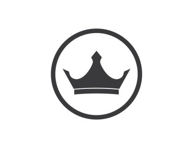 Crown logo ikonu vektör illüstrasyonu