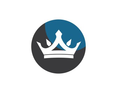 Crown logo ikonu vektör illüstrasyonu