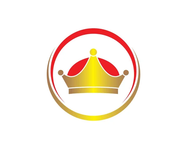 Crown logo icon vector illustration — Stock Vector