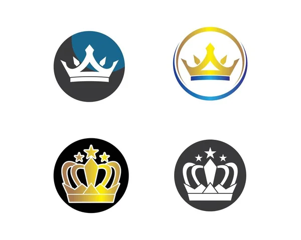 Crown logo ikonu vektör illüstrasyonu — Stok Vektör