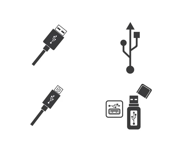 Usb ikon vektor illustration — Stock vektor