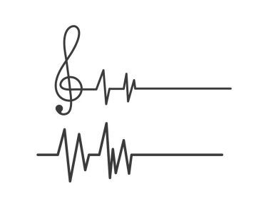 müzik, equaizer ve ses efekti görselleştirme Logo vektör simgesi 