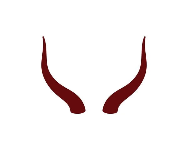 Duivel hoorn, dierlijke hoorn logo pictogram vector — Stockvector