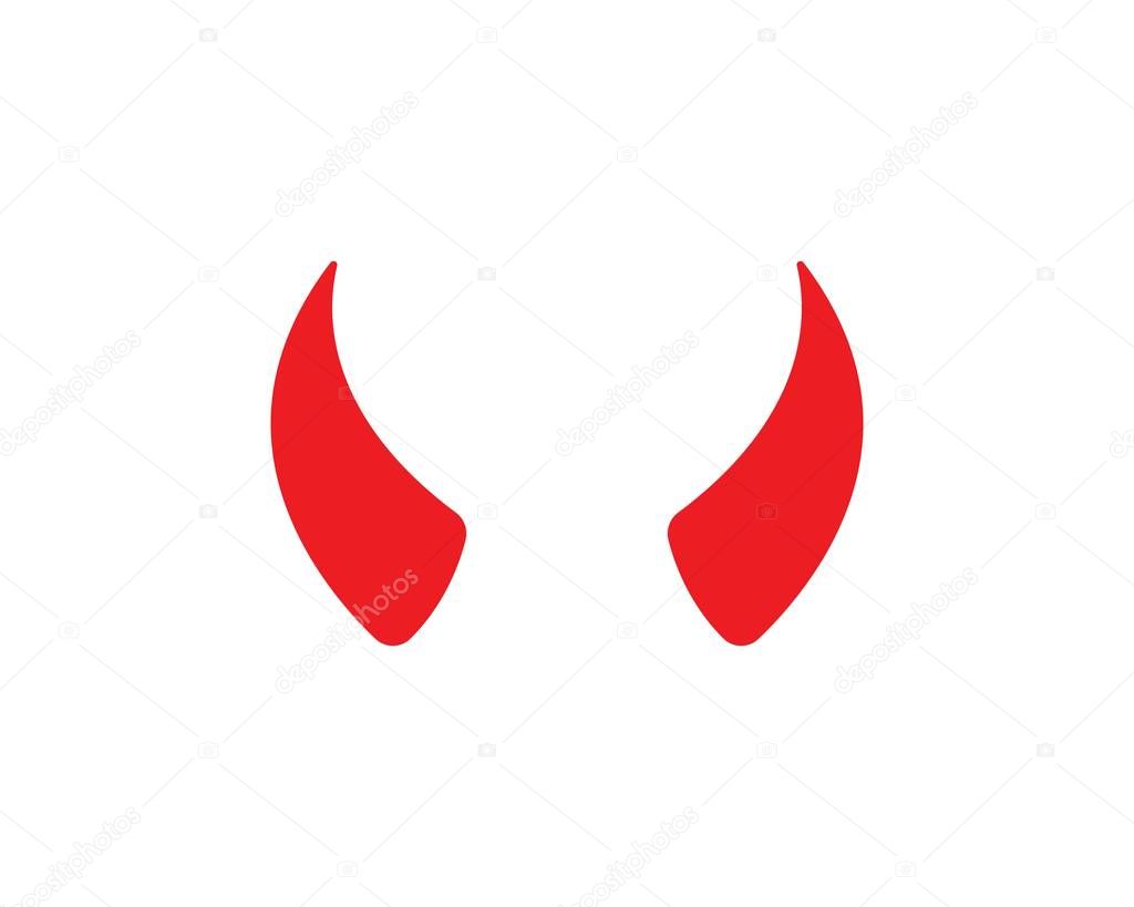 Devil horn,animal horn logo icon vector template
