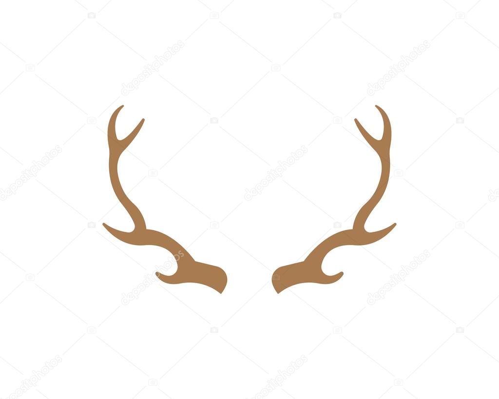devil horn,animal horn logo icon vector