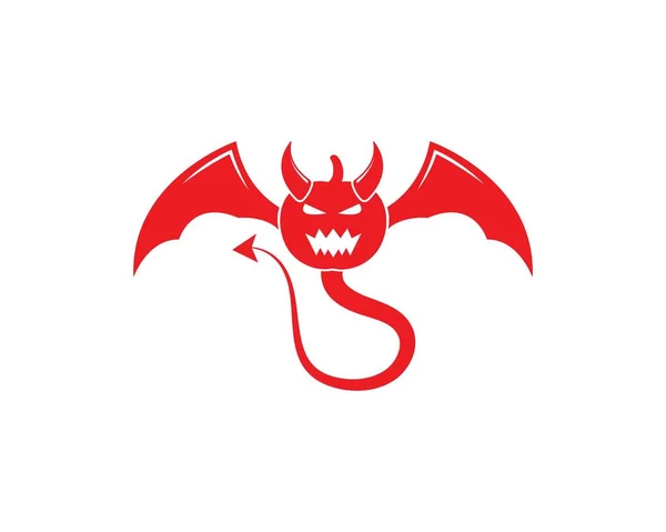 Devil logo vektor mall illustration — Stock vektor