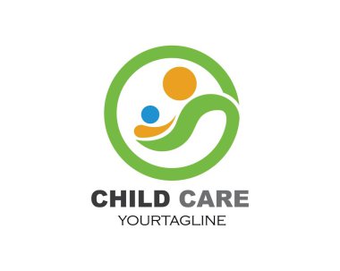 Evlat edinme, toplum ve sosyal bakım Logo şablonu vektörü