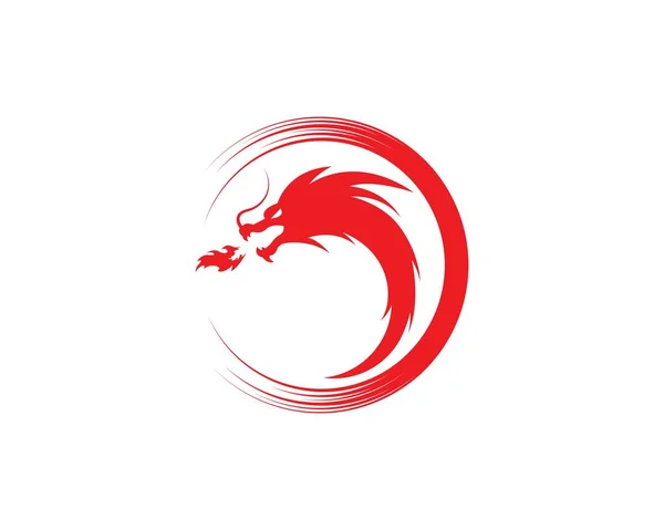 Dragão logotipo modelo vetor —  Vetores de Stock