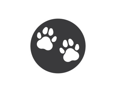evcil hayvan vektör şablonu pençe logo simgesi 