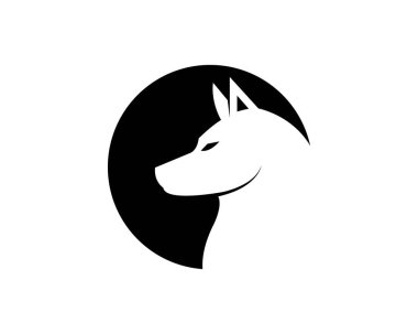 köpek logosu simgesi vektör şablonu