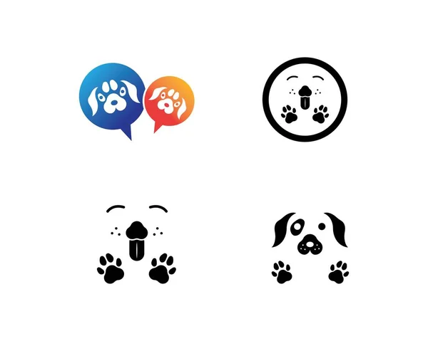 Dog logo icon vector template — Stock Vector