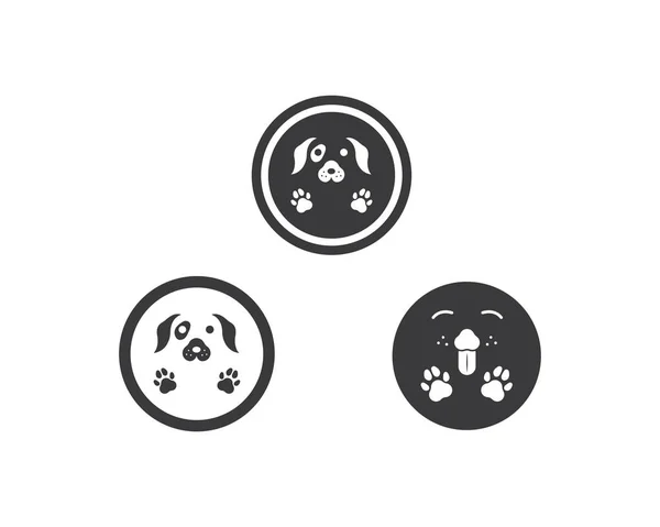 Dog logo icon vector template — Stock Vector