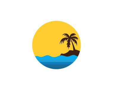 dalga güneş martı vektör illüstrasyon 