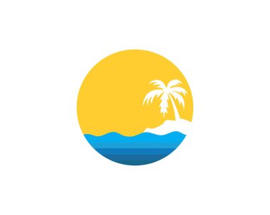 dalga güneş martı vektör illüstrasyon 