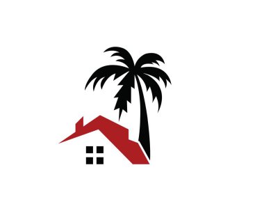 ev tatil logosu vektör illüstrasyon 