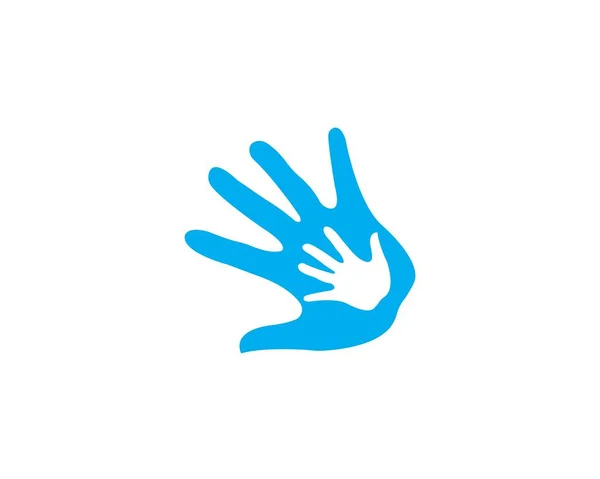 Cuidado de la mano Logo Plantilla vector icono — Vector de stock