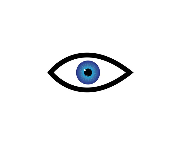 Icono del ojo Logo vector Plantilla ilustración — Archivo Imágenes Vectoriales