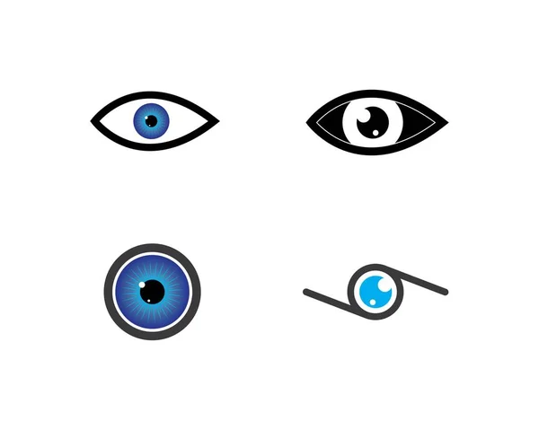 Icono del ojo Logo vector Plantilla ilustración — Vector de stock