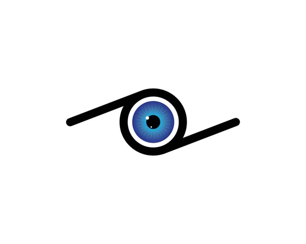 Icono del ojo Logo vector Plantilla ilustración — Archivo Imágenes Vectoriales