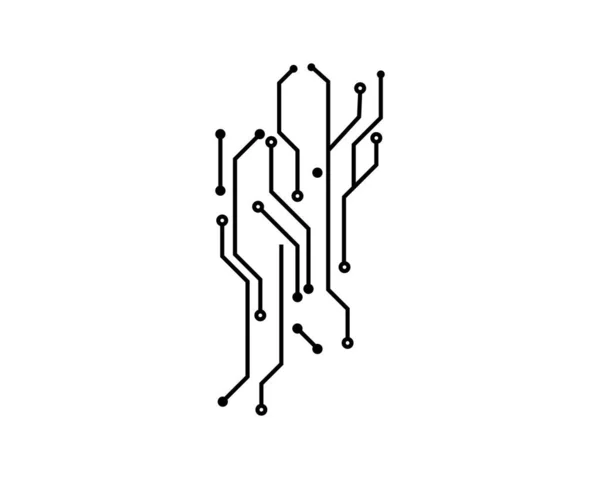 Illustrazione di progettazione della linea del circuito stampato — Vettoriale Stock