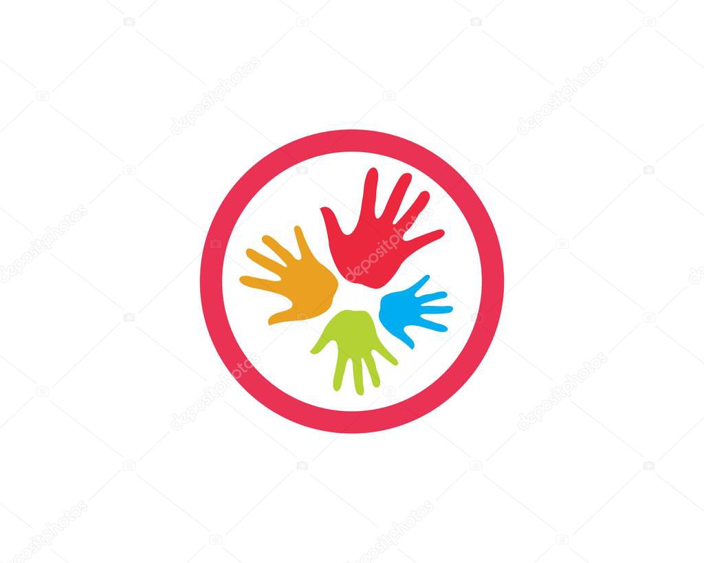 Hand Care Logo Template vector icon 