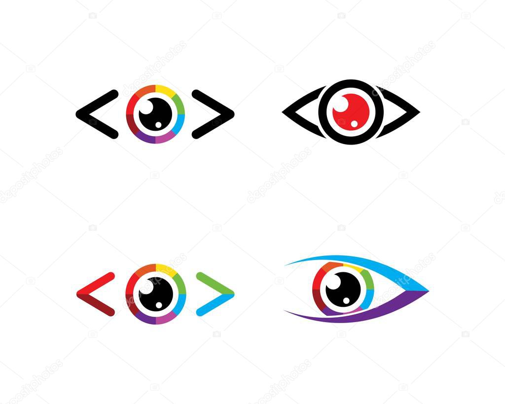 Eye care Logo vector 
