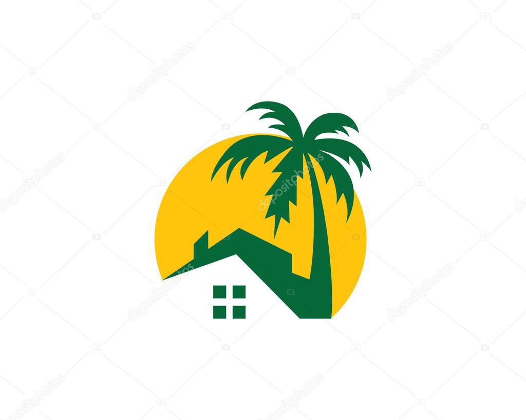 Home resort logo vector illustration design