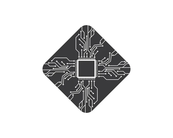 Illustrazione di progettazione della linea del circuito stampato — Vettoriale Stock