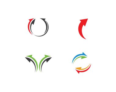Ok vektör resimleme simgesi logo şablonu