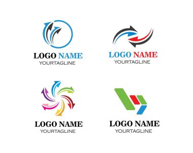 Ok vektör resimleme simgesi logo şablonu