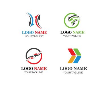 Ok vektör resimleme simgesi logo şablonu