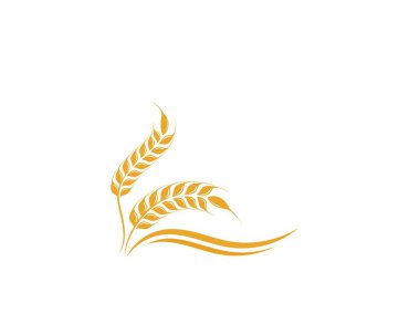Tarım Buğdayı Logo Şablonu vektör simgesi 