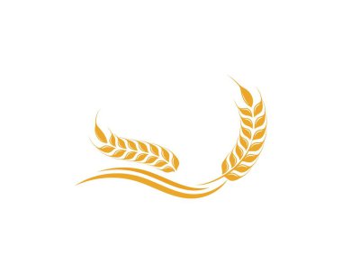 Tarım Buğdayı Logo Şablonu vektör simgesi 