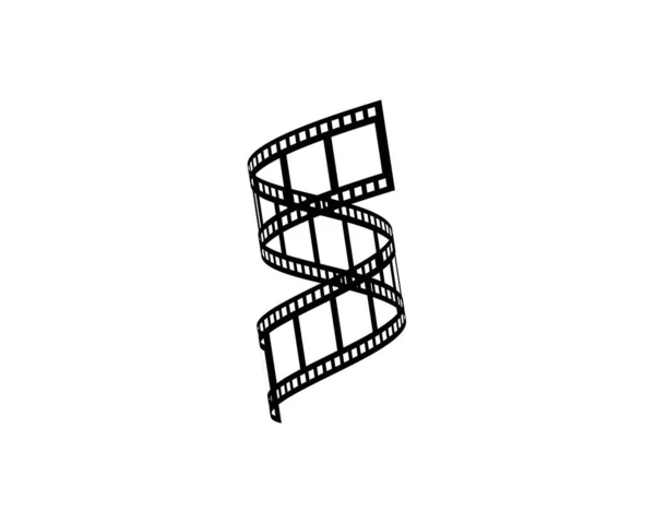 Film strip Logo Plantilla vector ilustración — Vector de stock