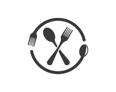 çatal, kaşık logo vektör illüstrasyon 