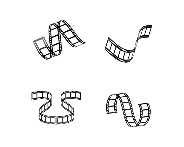 Film strip Logo Plantilla vector ilustración — Vector de stock