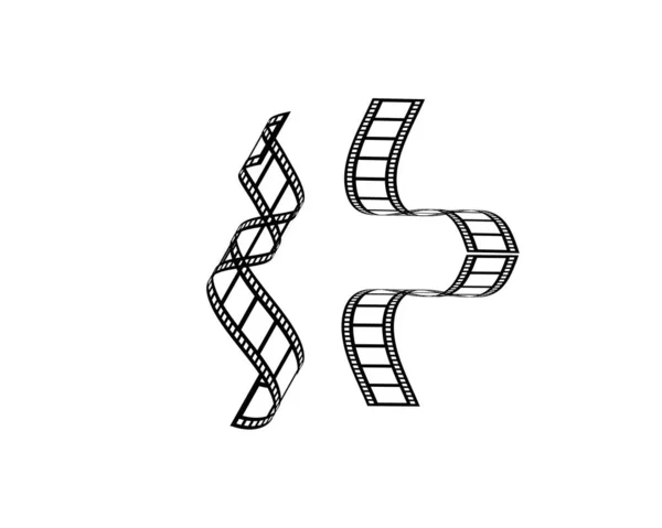 Film strip Logo Plantilla vector ilustración — Vector de stock